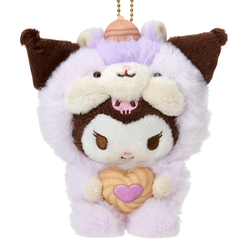 Kuromi Plush Mascot Holder Keychain Fluffy Squirrel Sanrio Japan 2025