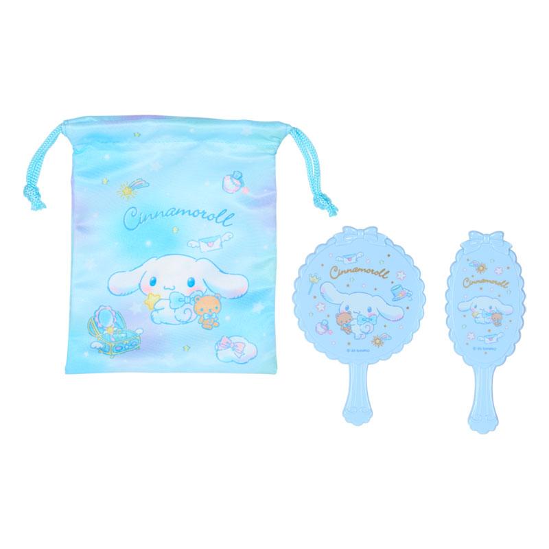 Cinnamoroll Mirror & Hairbrush Set with Pouch Sanrio Japan 2025