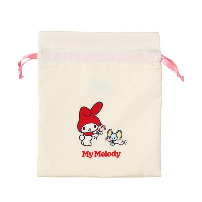 My Melody & Flat kun Drawstring Pouch Friends Sanrio Japan 2025