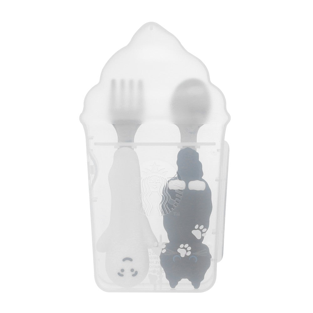 Starbucks Japan Halloween 2025 Cutlery Set with Case Cat and Ghost