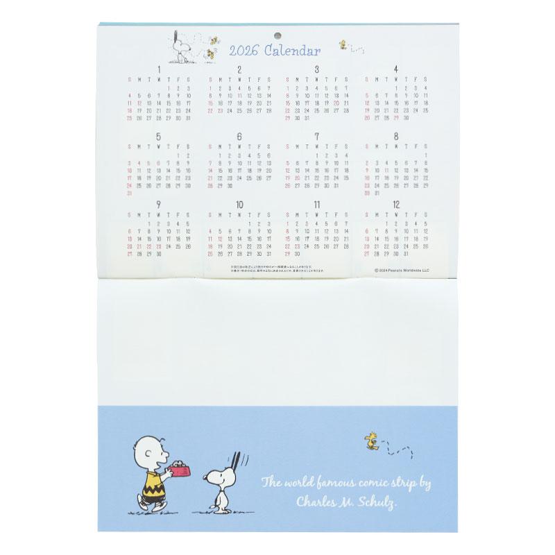 PEANUTS Snoopy Wall Calendar 2025 Wide Sanrio Japan