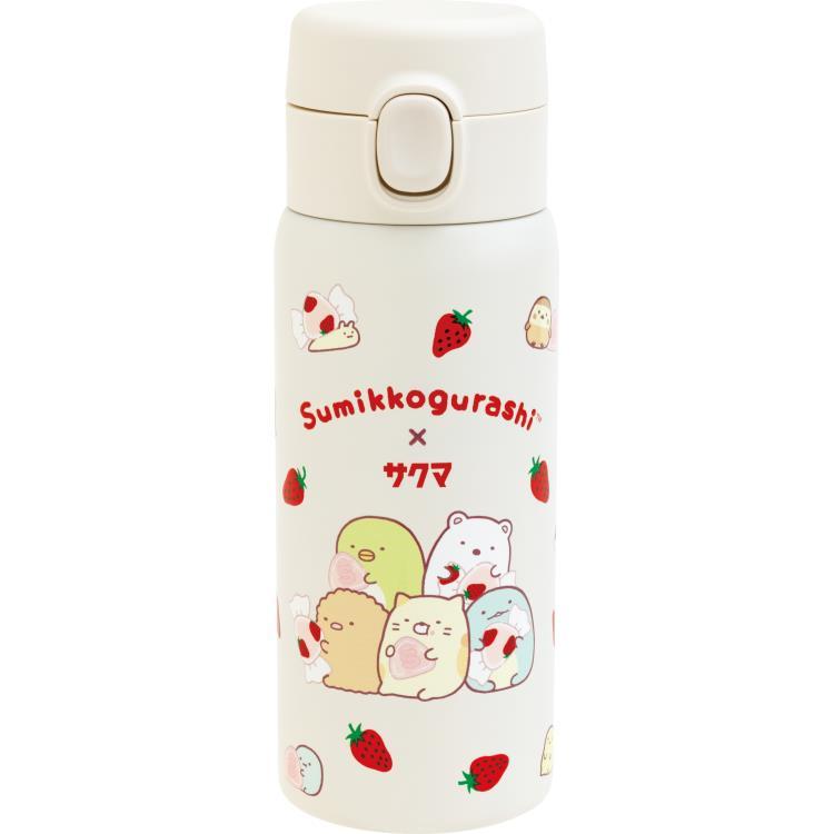 Sumikko Gurashi Stainless Bottle Strawberry Milk Candy White Sakuma San-X Japan