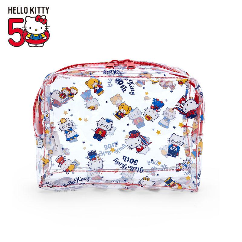 Hello Kitty 50th Anniversary Clear Pouch Sanrio Japan 2024