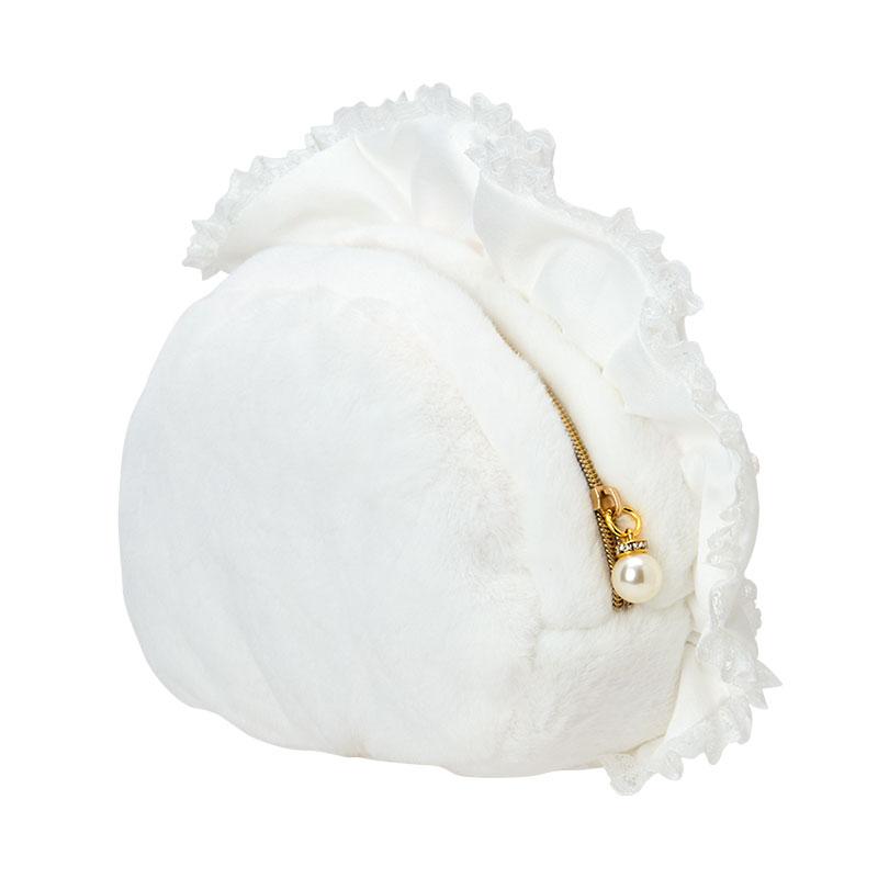 Hello Kitty Pouch Face Shape White Frill Sanrio Japan 2025