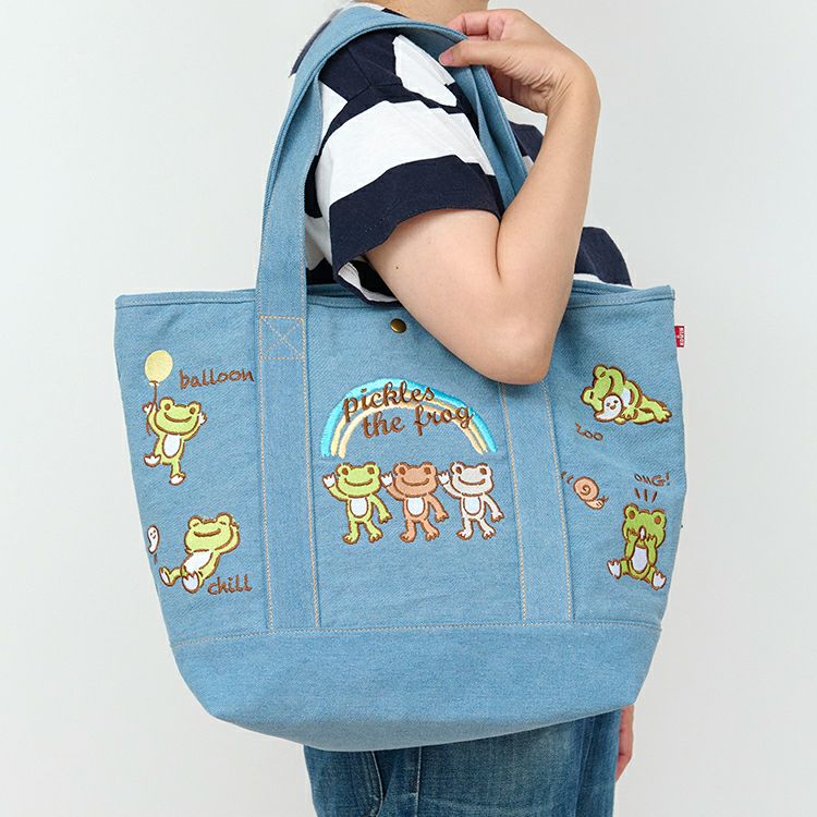 Pickles the Frog EDWIN Tote Bag Crayon Touch Japan 2024