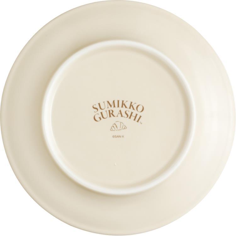 Sumikko Gurashi Round Plate 20cm Lettering Beige San-X Japan 2025