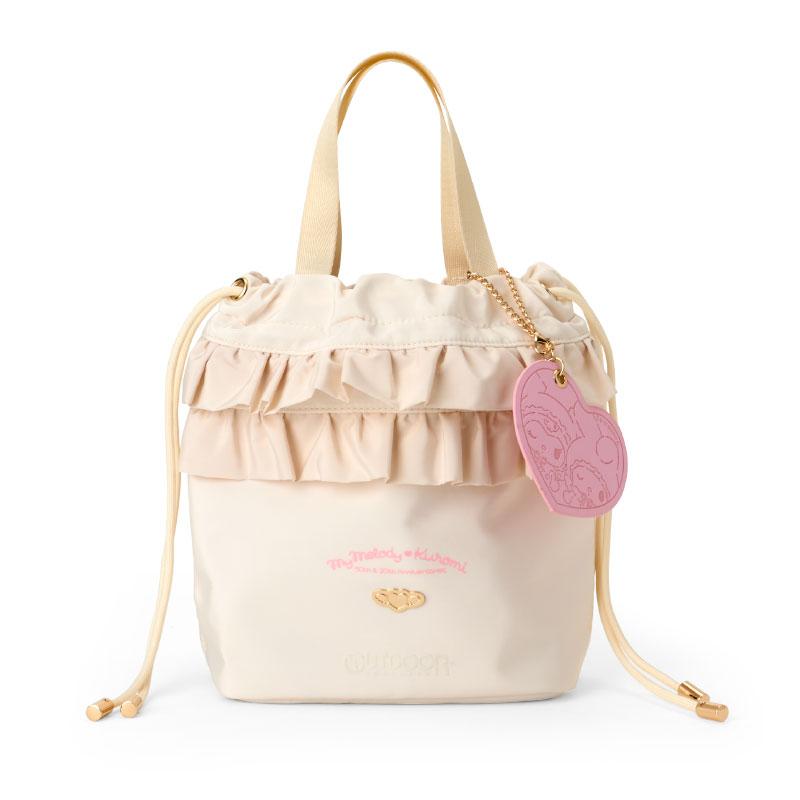 My Melody 50th & Kuromi 20th OUTDOOR 2Way Drawstring Shoulder Bag Sanrio Japan