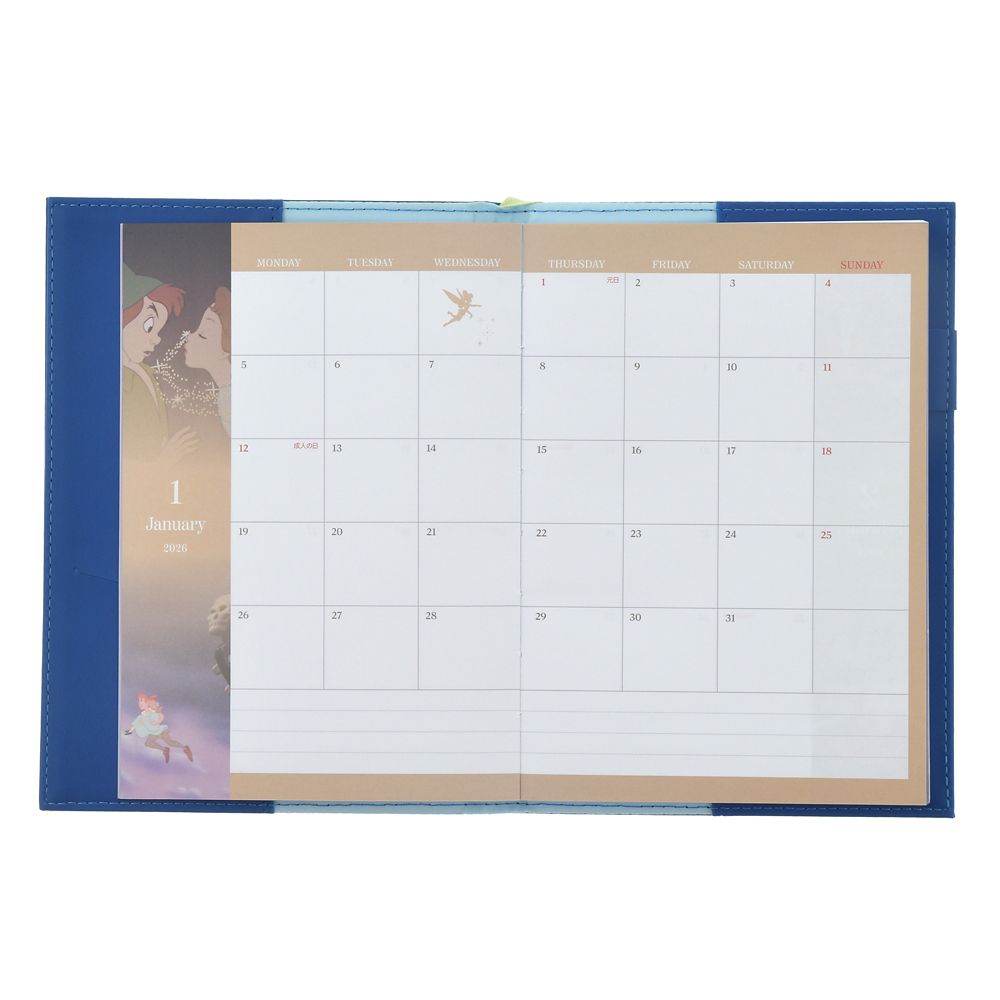 Peter Pan 2026 Schedule Book B6 Weekly Emboss Disney Store Japan