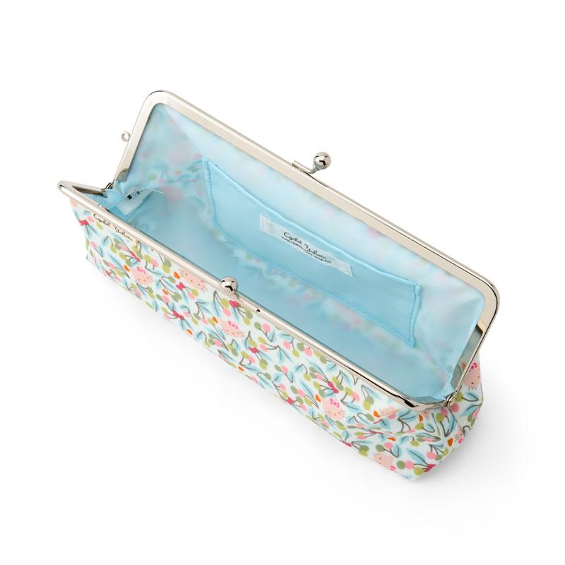 Hello Kitty Liberty Fabrics Clasp Pen Case Pencil Pouch Light Blue Sanrio Japan