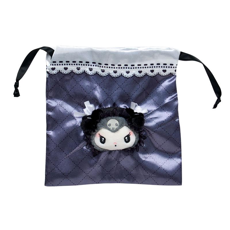Kuromi Boa Drawstring Pouch Face Moonlight Sanrio Japan 2025