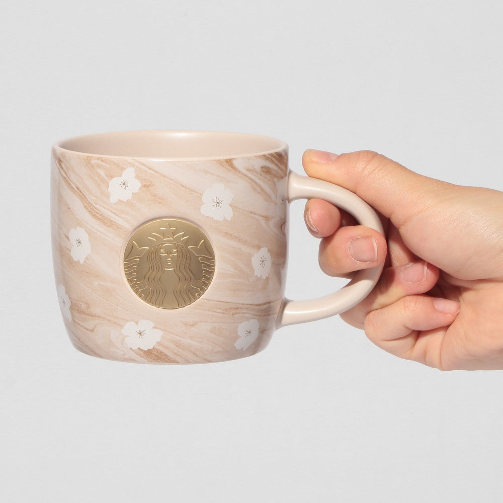 Starbucks Japan SAKURA 2025 Mug Cup Medal Marble 355ml