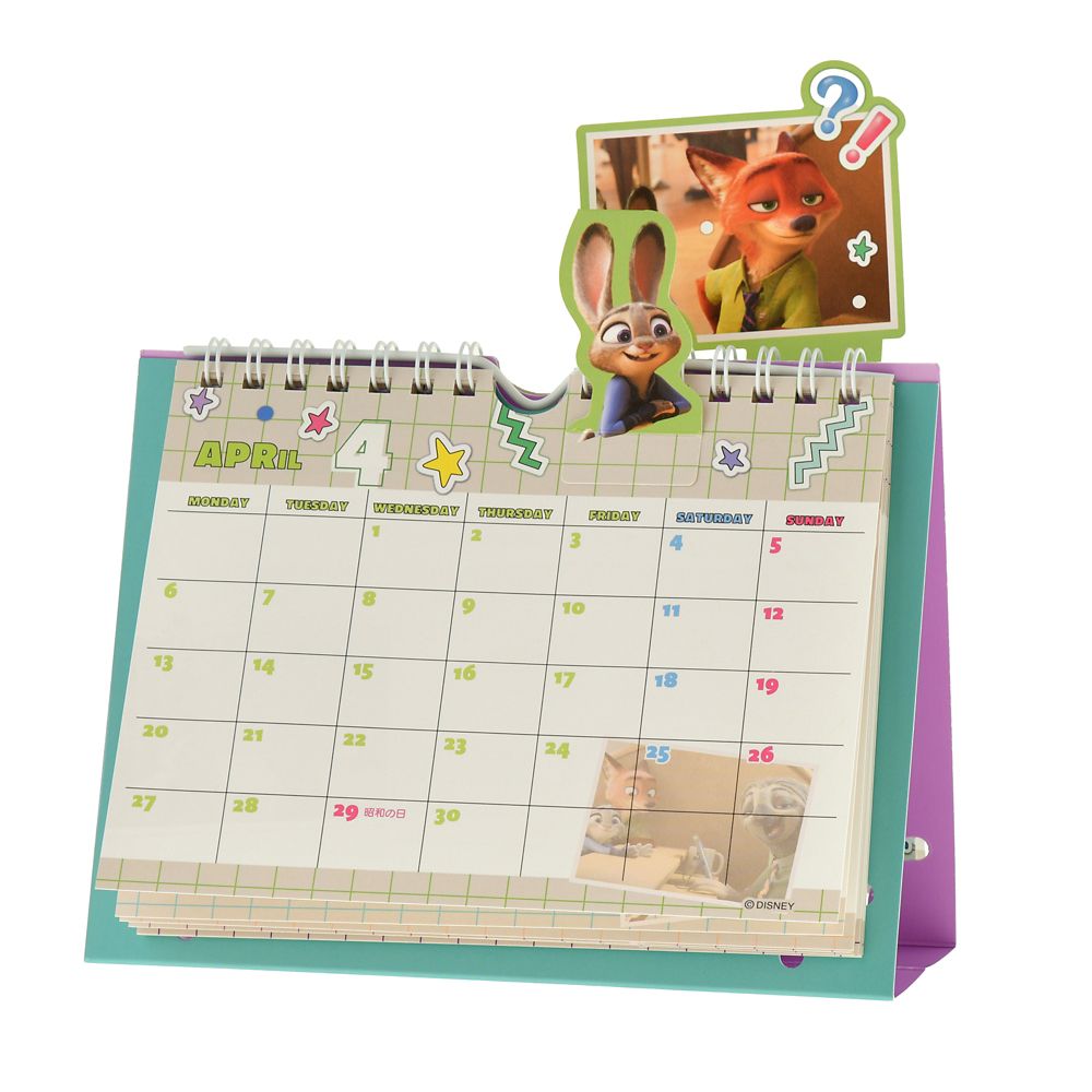 Zootopia Calendar Desktop 2026 Pop Up Disney Store Japan