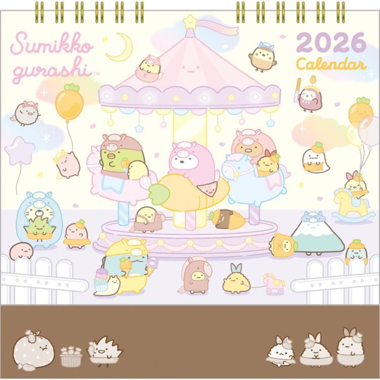 Sumikko Gurashi Calendar Desktop 2026 Eto Zodiac Horse San-X Japan