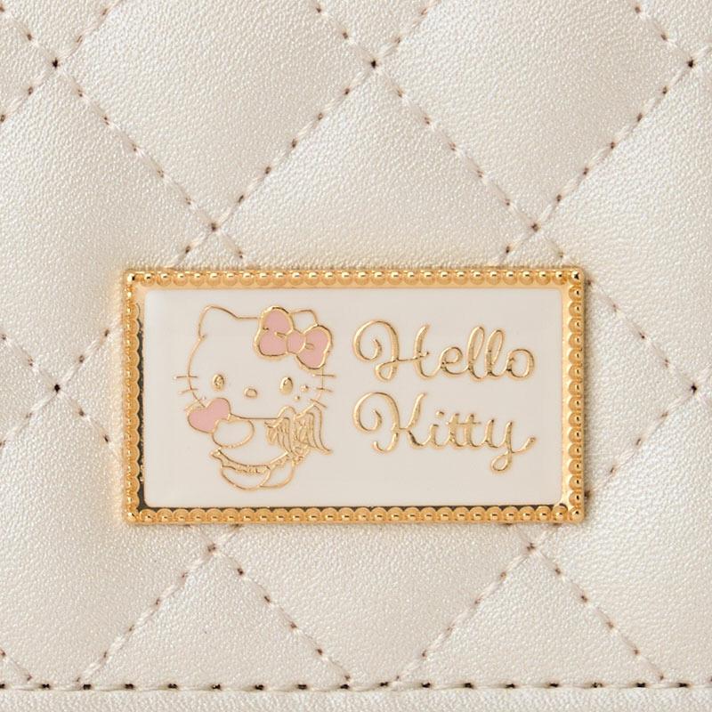 Hello Kitty Clasp Trifold Wallet Quilt Off White Sanrio Japan 2025