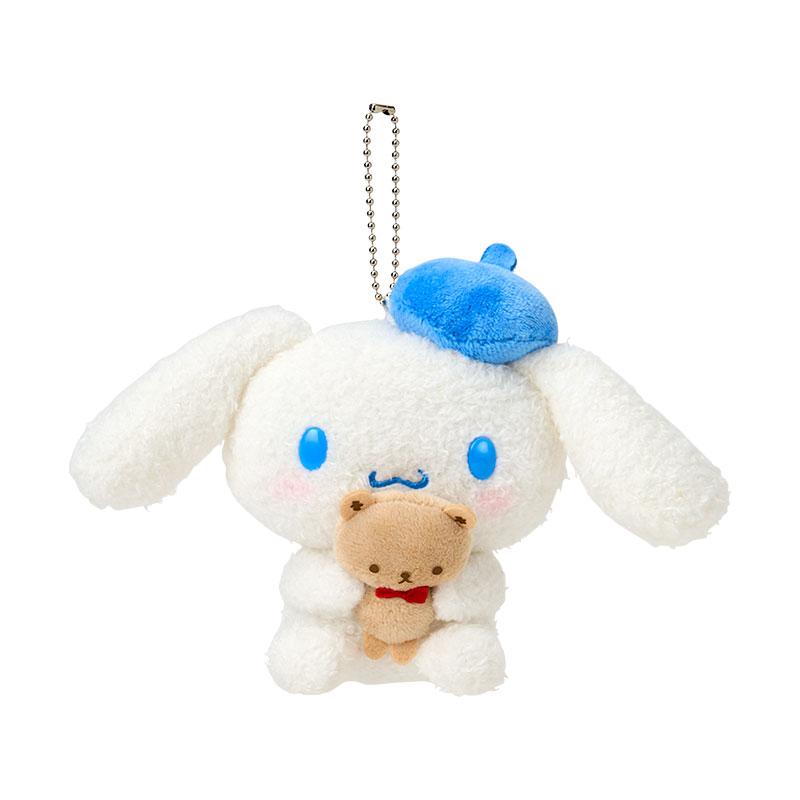 Cinnamoroll Plush Mascot Holder Keychain Blue With Bear Sanrio Japan 2025