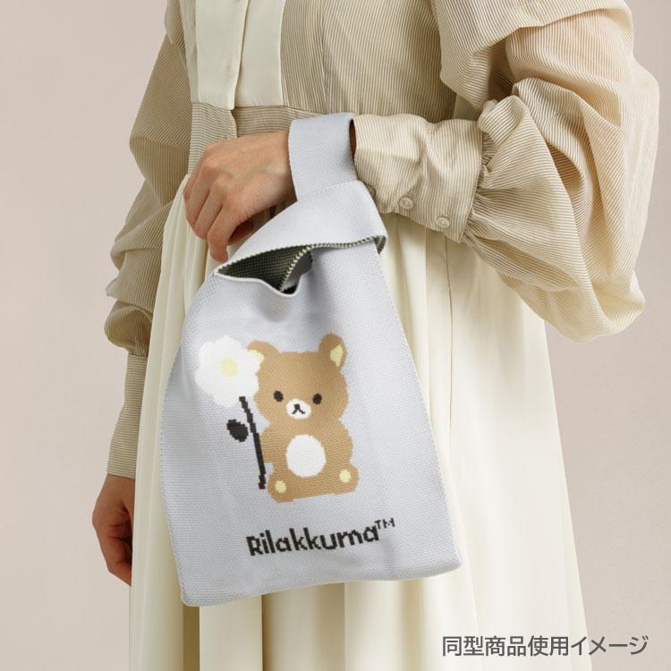 Korilakkuma Knit Bag Pink BASIC RILAKKUMA Flower San-X Japan 2025