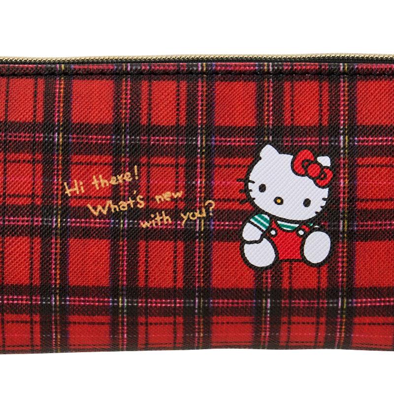 Hello Kitty Pen Case Pencil Pouch Plaid Retro Cute Sanrio Japan 2025