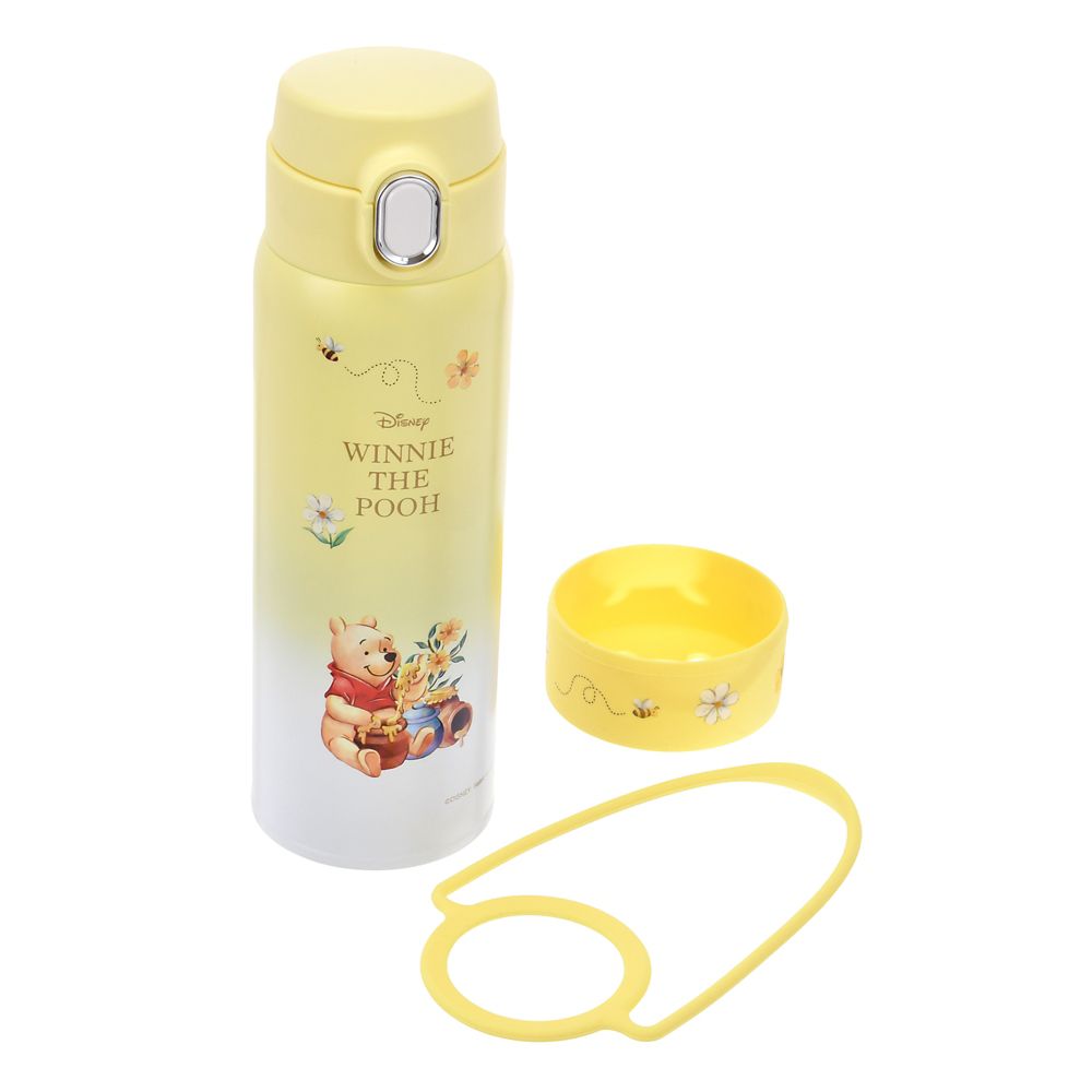 Winnie the Pooh Stainless Bottle Strap 470ml Gradiention Disney Store Japan 2025