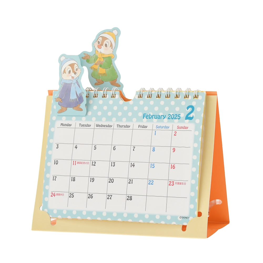 Chip & Dale Calendar Desktop 2025 Pop-Up Disney Store Japan