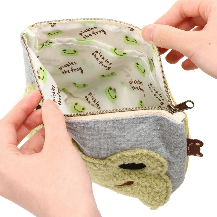 Pickles the Frog Pouch Gray Petit Pickles Japan 2024