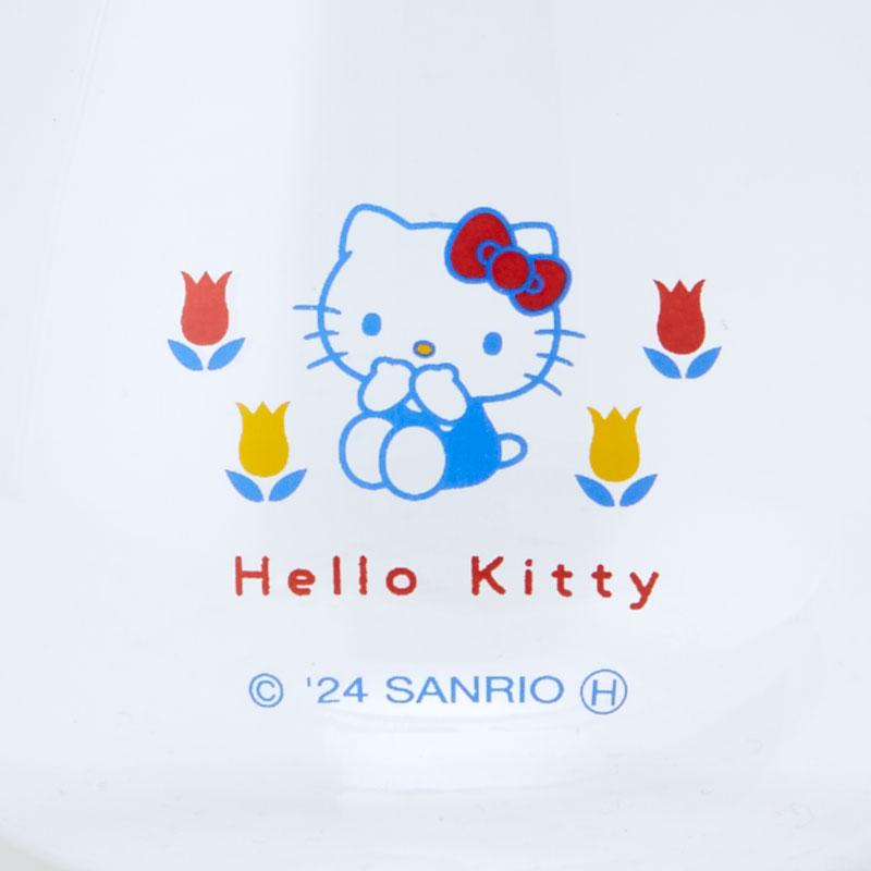 Hello Kitty Wobble Tumbler Glass Cup Flower Sanrio Japan 2024