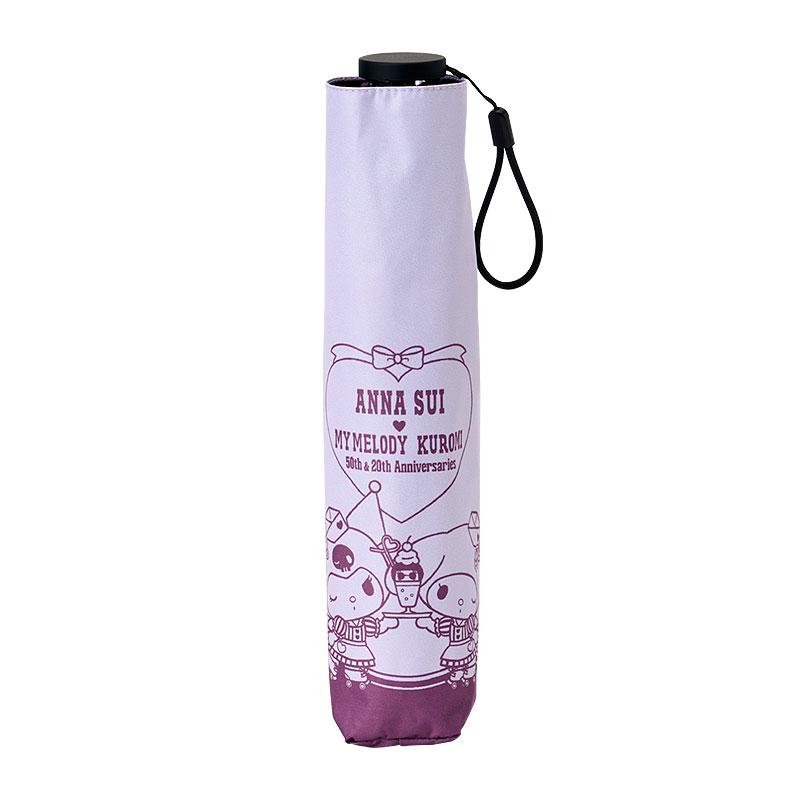 My Melody & Kuromi ANNA SUI Folding Umbrella Silhouette Pink Sanrio Japan 2025