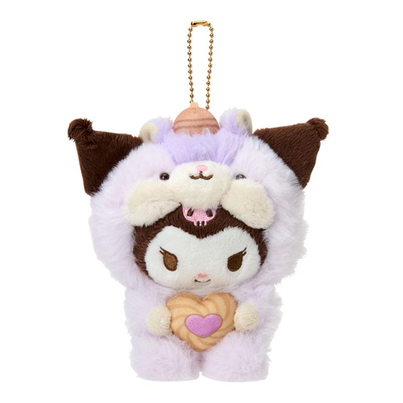 Kuromi Plush Mascot Holder Keychain Fluffy Squirrel Sanrio Japan 2025