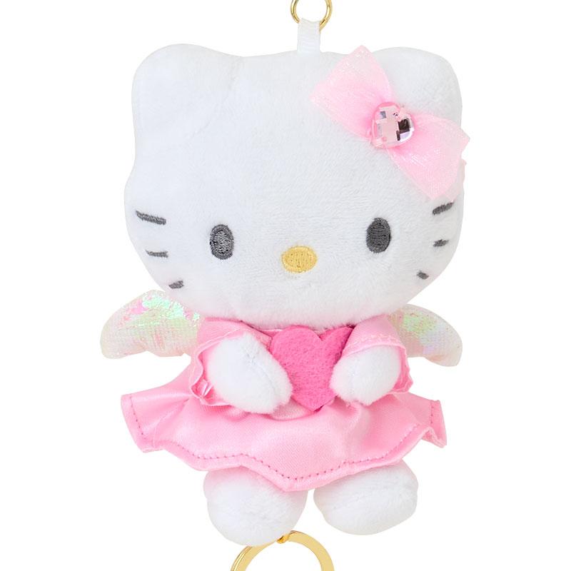 Hello Kitty Plush Mascot Holder Keychain with Reel Angel Sanrio Japan 2025