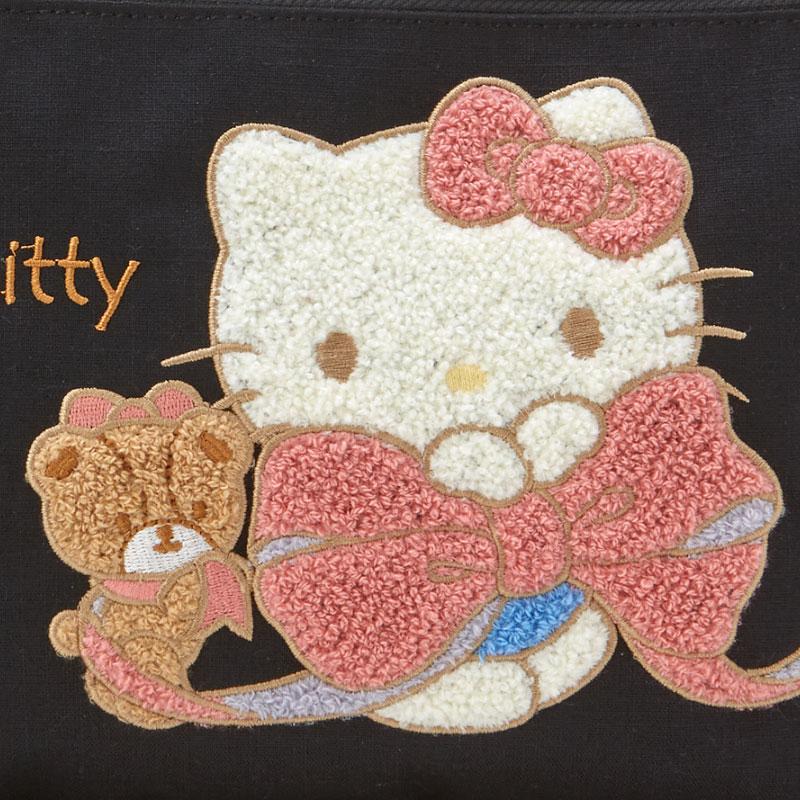 Hello Kitty Pouch Sagara Embroidery Black Sanrio Japan 2024