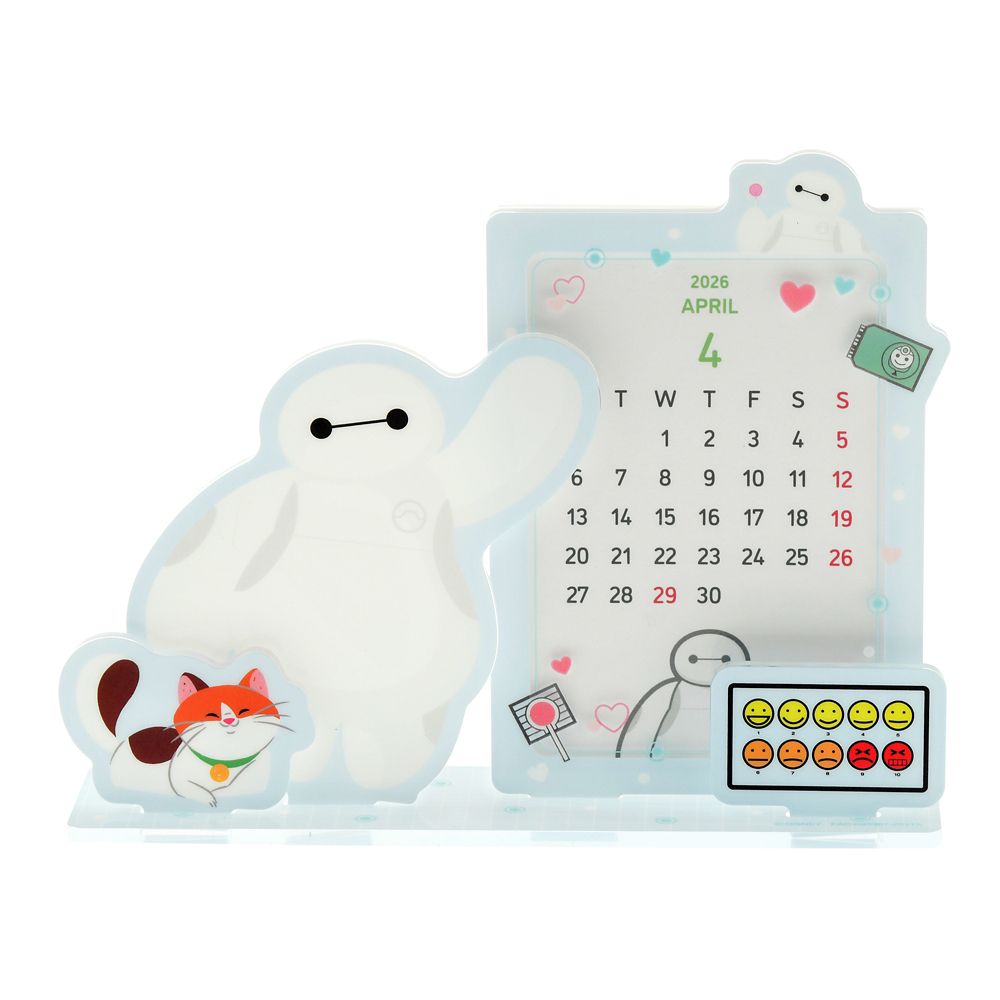 Big Hero 6 Baymax Acrylic Calendar Desktop 2026 Disney Store Japan