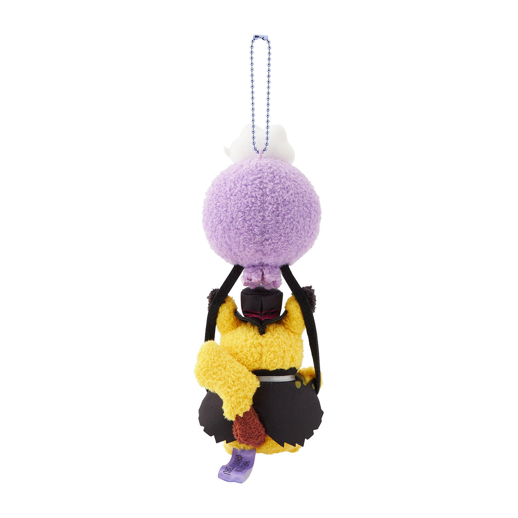 Pikachu & Drifloon Fuwante Plush Keychain Halloween Ghost Chateau Pokemon Japan