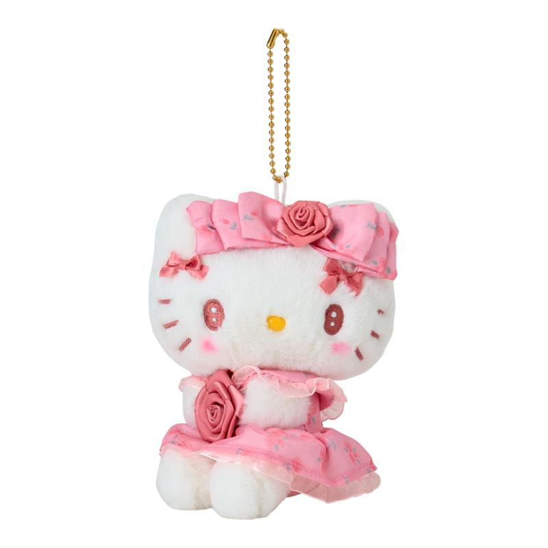 Hello Kitty Plush Mascot Holder Keychain Dolly Rose Sanrio Japan 2024