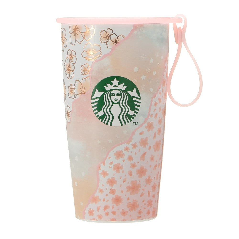 Starbucks Japan SAKURA 2025 Strap Cup Shape Stainless Bottle Layered 355ml