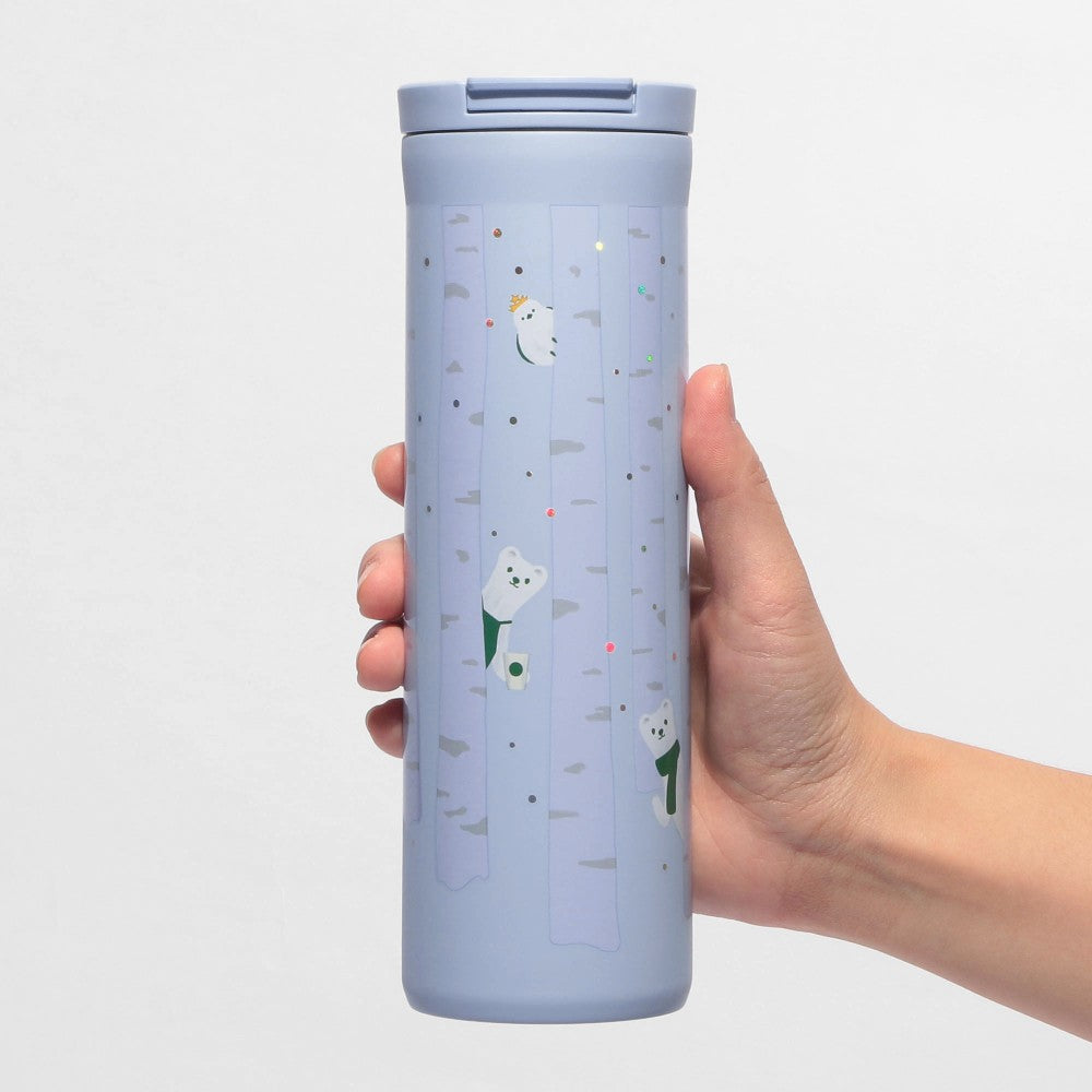 Stainless Bottle Ermine & Long-tailed Tit Blue Starbucks Japan New Year 2025