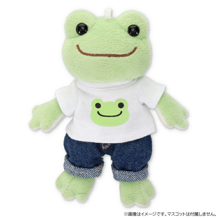 Pickles the Frog Costume for Plush Keychain Mascot White Shirt & Jeans Set Japan