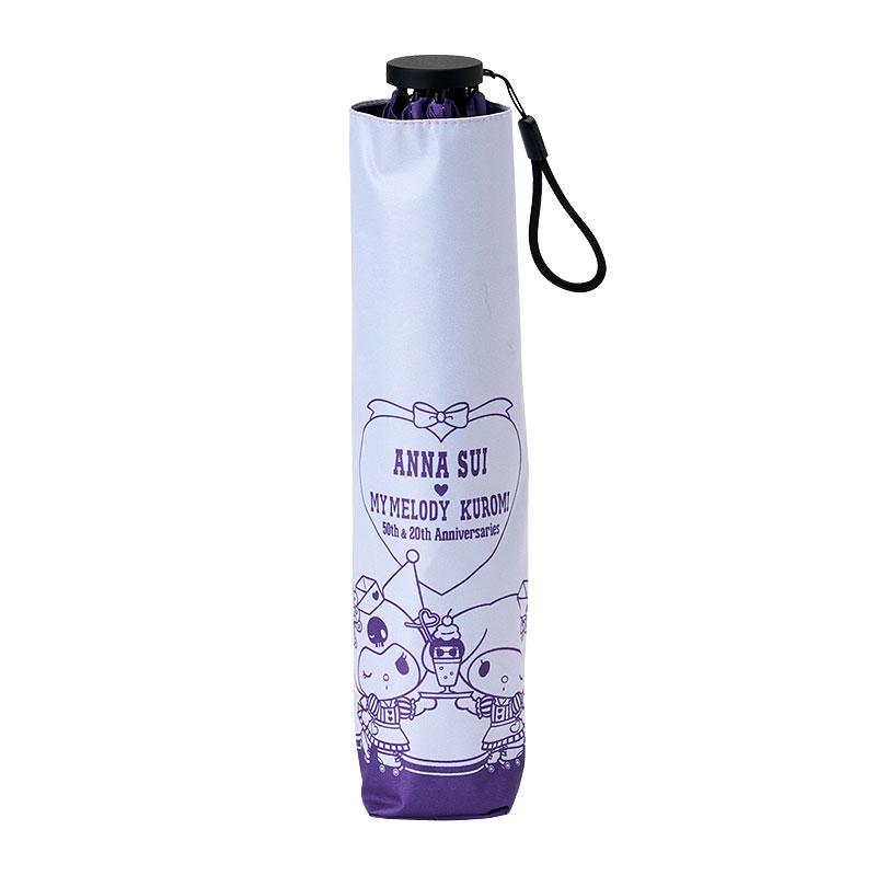 My Melody & Kuromi ANNA SUI Folding Umbrella Silhouette Purple Sanrio Japan 2025