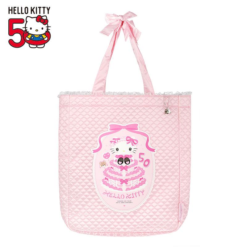 Hello Kitty Tote Bag 50th Anniversary Quilt Sanrio Japan 2024