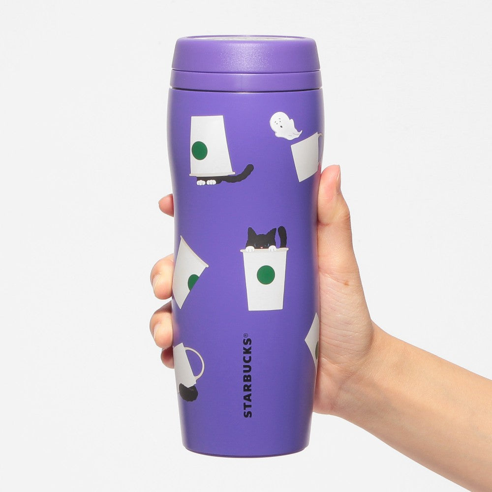 Starbucks Japan Halloween 2025 Cat Curved Stainless Bottle 355ml Tumbler