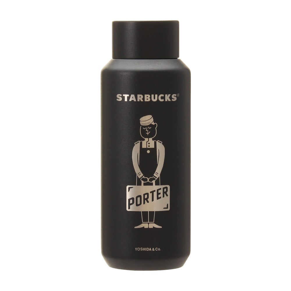 Starbucks Japan PORTER Recycled Stainless Bottle Matte Black 355ml