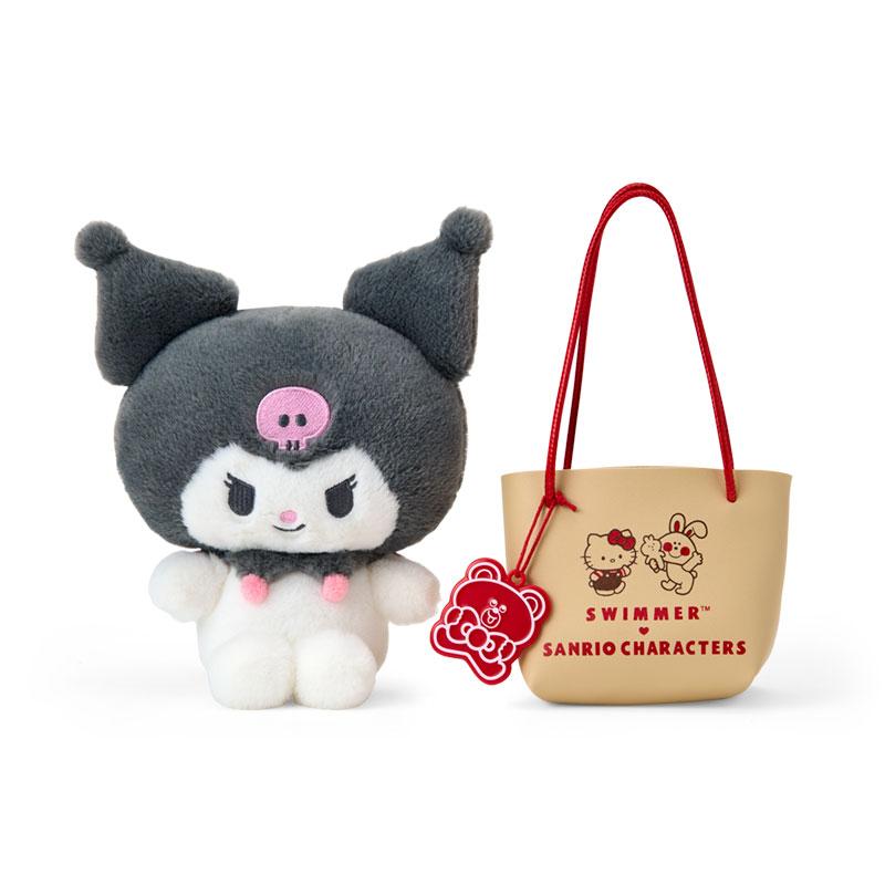 Kuromi Plush Doll in Bag SWIMMER Sanrio Japan 2025
