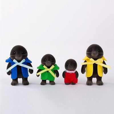 Sylvanian Families Mole Family 1985 EPOCH Japan Pretend Play Doll Set