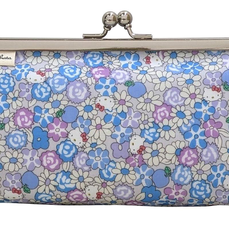 Hello Kitty Liberty Fabrics Clasp Pen Case Pencil Pouch Blue Sanrio Japan 2025