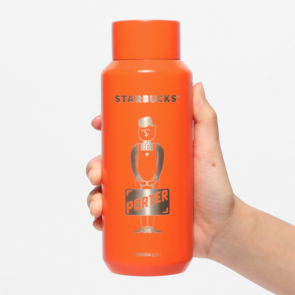 Starbucks Japan PORTER Recycled Stainless Bottle Matte Orange 355ml