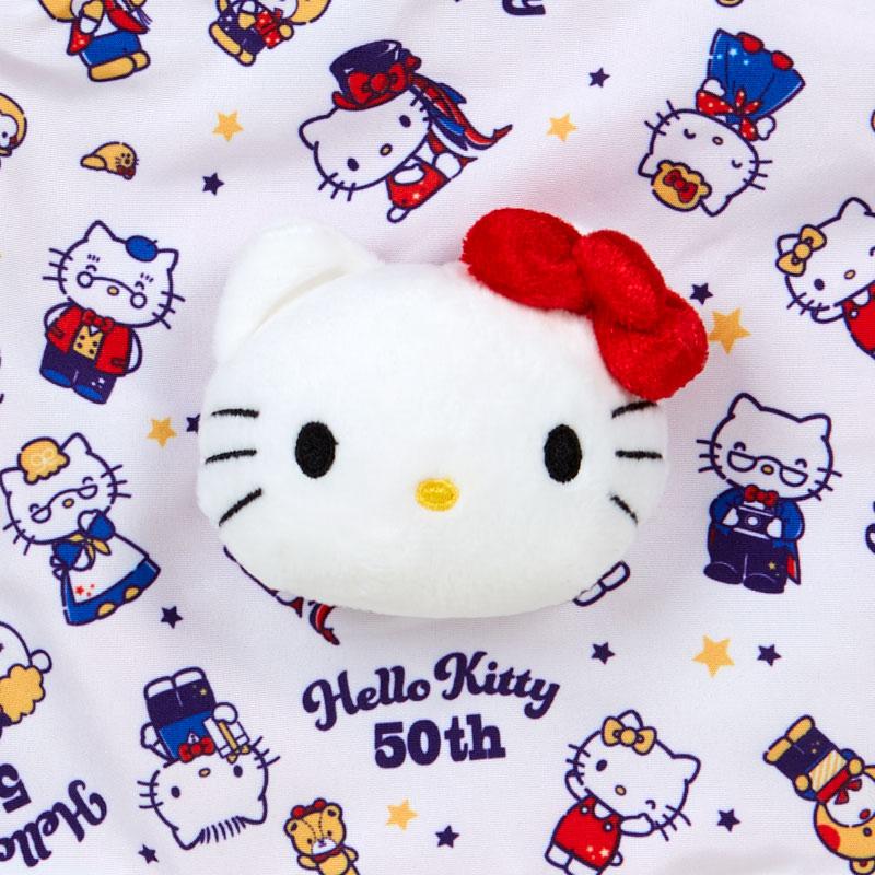 Hello Kitty 50th Anniversary Boa Drawstring Pouch Face Sanrio Japan 2024