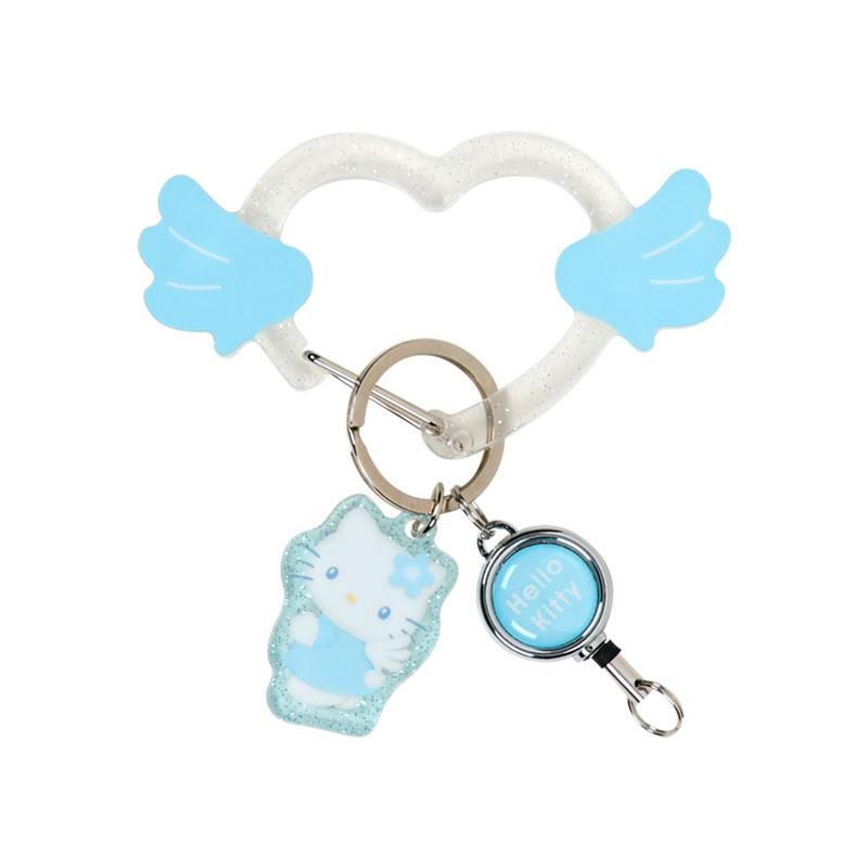 Hello Kitty Acrylic Karabiner Key Holder Blue Sparkling Angel Sanrio Japan 2025