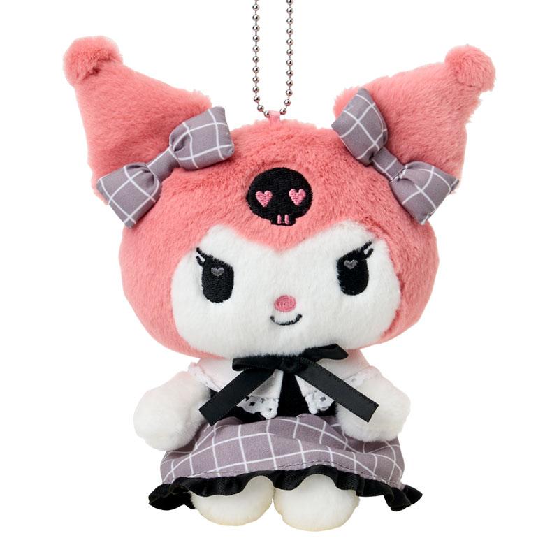 Kuromi Plush Mascot Holder Keychain Black Graph Sanrio Japan 2025