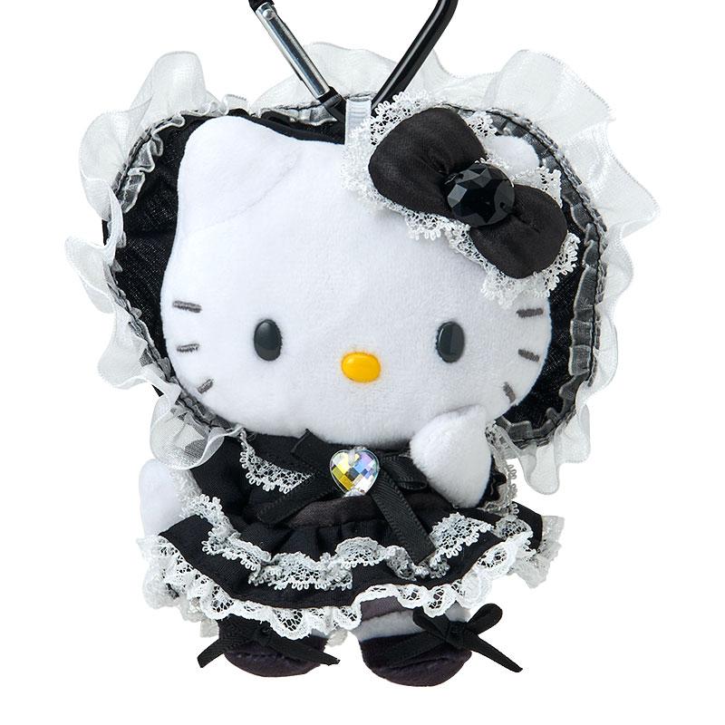 Hello Kitty Plush Mascot Holder Keychain Lolita Black Sanrio Japan 2025