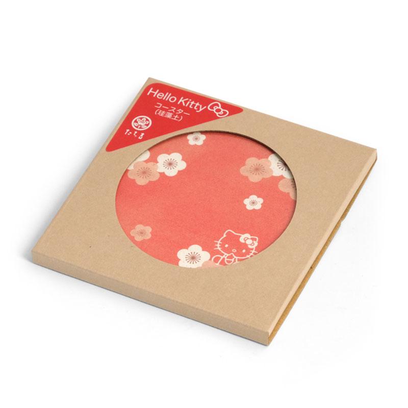 Hello Kitty Tachikichi Coaster Plum Shadow Red Sanrio Japan 2025