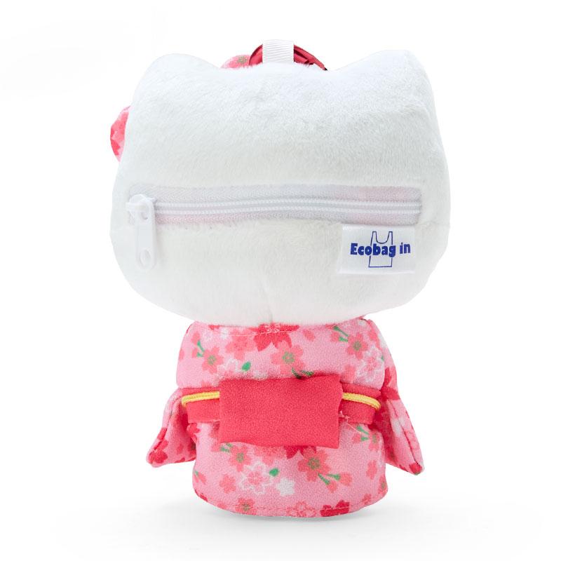 Hello Kitty Eco Shopping Tote Bag Plush Pouch Kimono Sakura Sanrio Japan 2024
