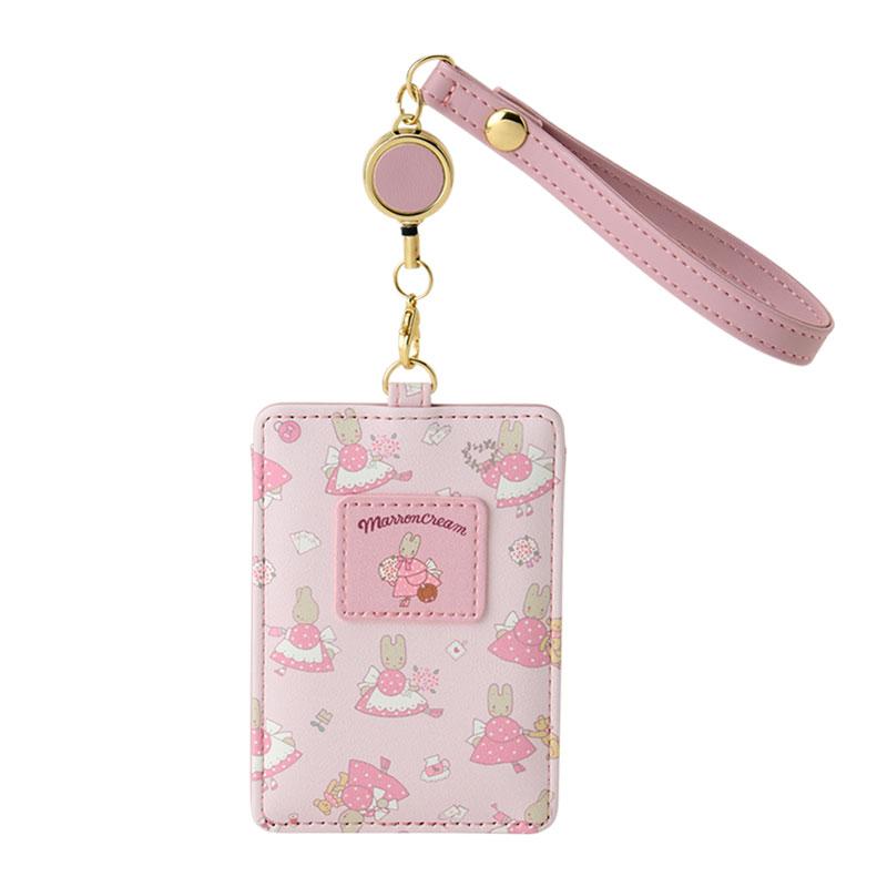 Marron Cream Pass Case with Reel Sanrio Japan